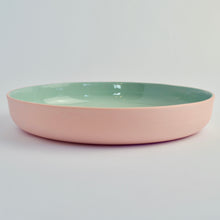 Load image into Gallery viewer, Serving Plate Pale Pink/Turquoise (New)