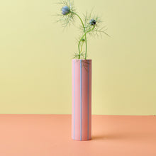 Load image into Gallery viewer, Coloured Striped Vase Siena Pink