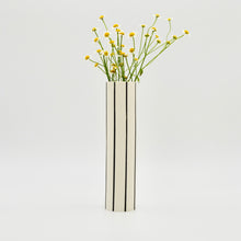 Load image into Gallery viewer, Striped Vase Black