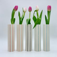 Load image into Gallery viewer, Striped Vase Black