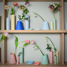 Load image into Gallery viewer, Coloured Striped Vase Ocean Blue (New)
