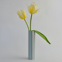 Load image into Gallery viewer, Coloured Striped Vase Ocean Blue (New)
