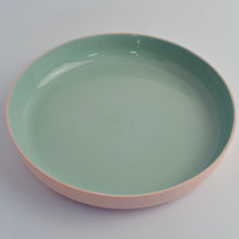 Load image into Gallery viewer, Serving Plate Pale Pink/Turquoise (New)

