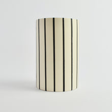 Load image into Gallery viewer, Wide Striped Vase Black
