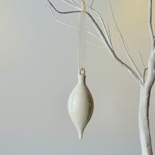 Load image into Gallery viewer, Bauble - White w Colour Inlay
