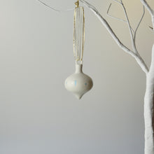 Load image into Gallery viewer, Bauble - White w Colour Inlay
