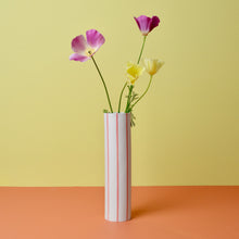 Load image into Gallery viewer, Striped Vase Pink
